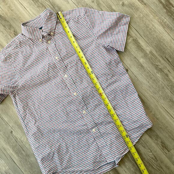 Ralph Lauren Boys Youth Plaid Short Sleeve Shirt XL (18-20) Blue Red White - Picture 10 of 10
